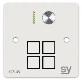 [D037597] SY, SY-KCS4V-W-EU - 4 button Keypad Controller with rotary volume control. In WHITE (kopie)