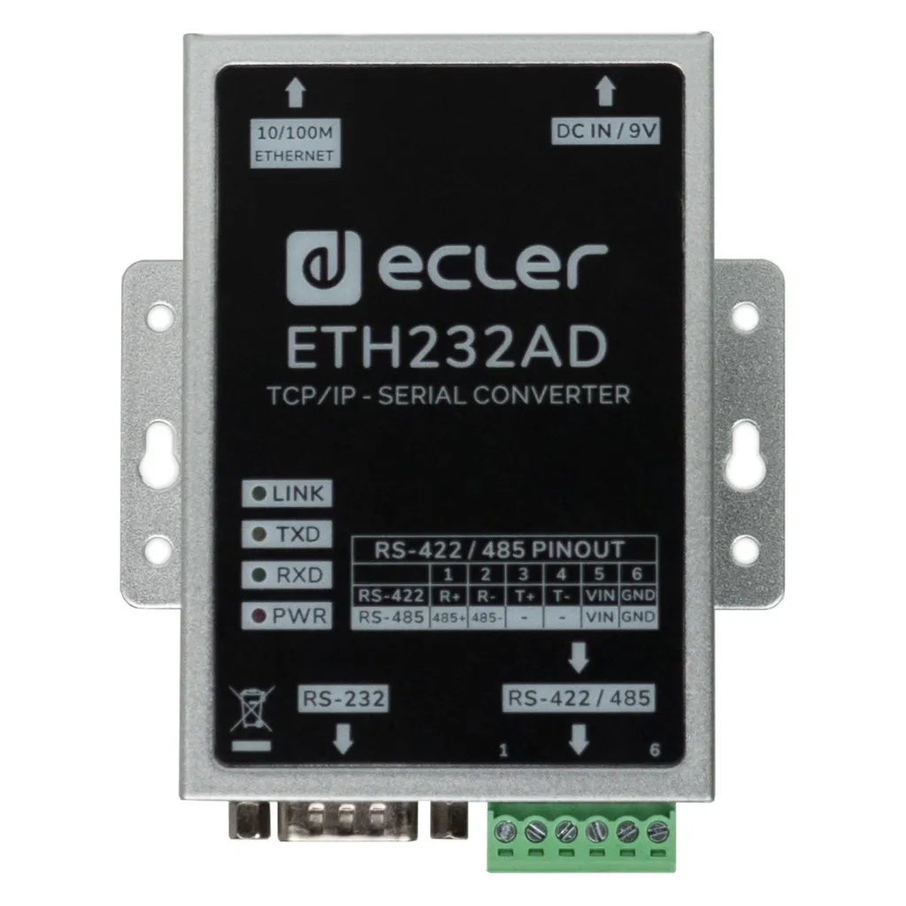 Ecler, ETH232AD TCP/IP - Serial Converter