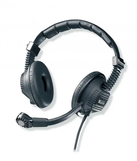 GermanMaestro, GMH D 9.400 D - binaural headset, cable 1.8m, XLR (female) 4pin, rotatable mic.-boom with mic-mute, Mic.: dyn. 200 Ω; Hp: 2 x 400 Ω (wiring against III/A); circumaural ear pads, paperbox packaging