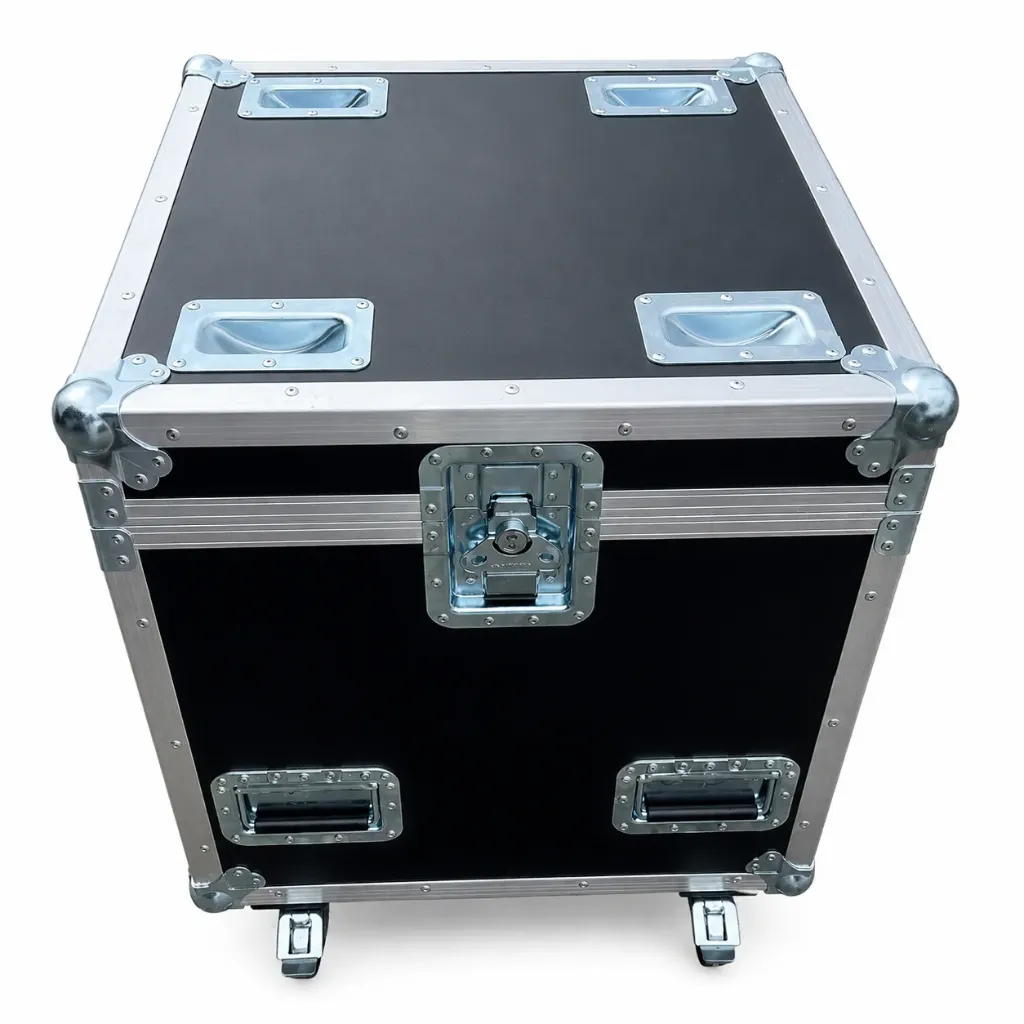 [D038000] DLX-Flightcase, Kabelkist 60x60 met binnenwerk voor 2x binnenbak of tussenschot (exclusief) | 60x60x75cm (lxbxh) incl. wielen.