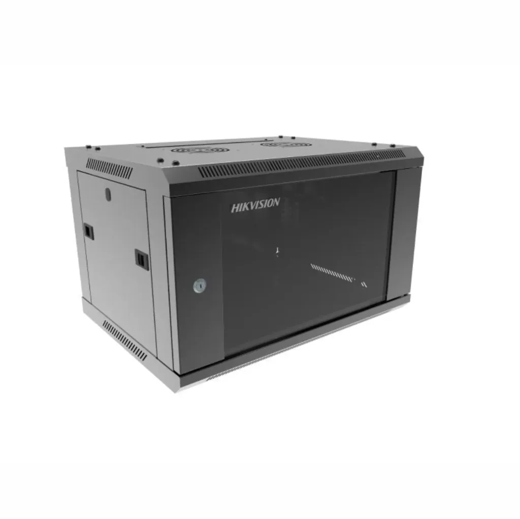 [D038069] Hikvision, DS-XS6406-S/B - Wall-mount Cabinet, 6U, 600x450mm