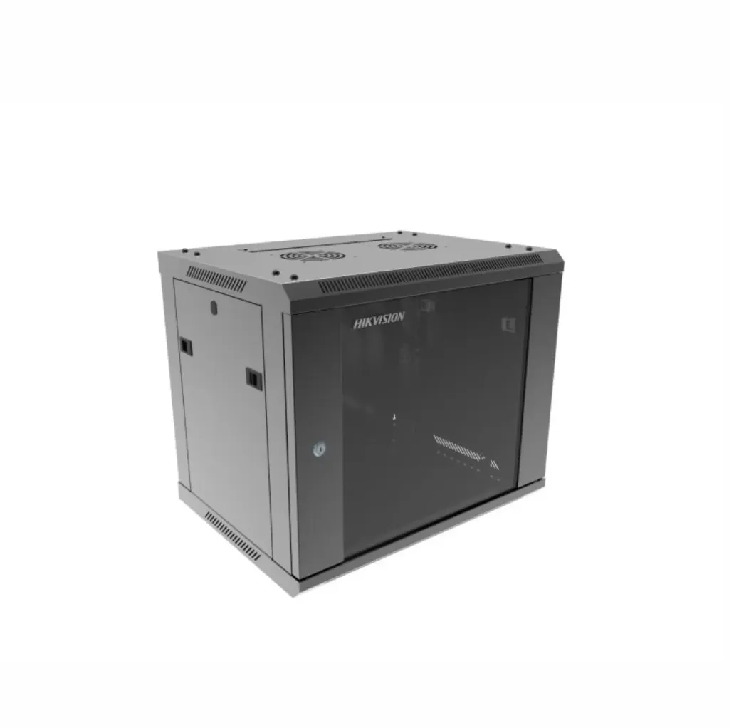 [D038070] Hikvision, DS-XS6409-S/B - Wall-mount Cabinet, 9U, 600x450mm