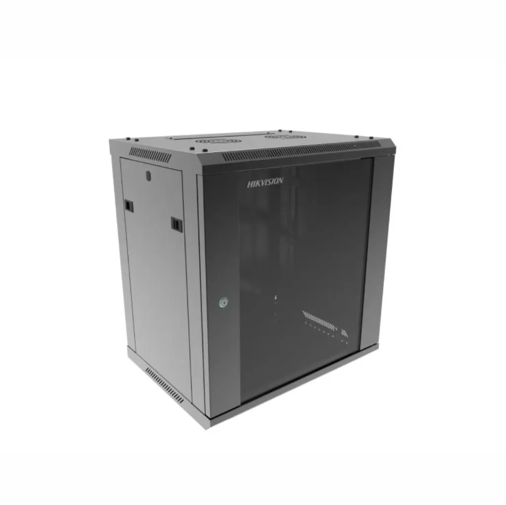 [D038071] Hikvision, DS-XS6412-S/B - Wall-mount Cabinet, 12U, 600x450mm