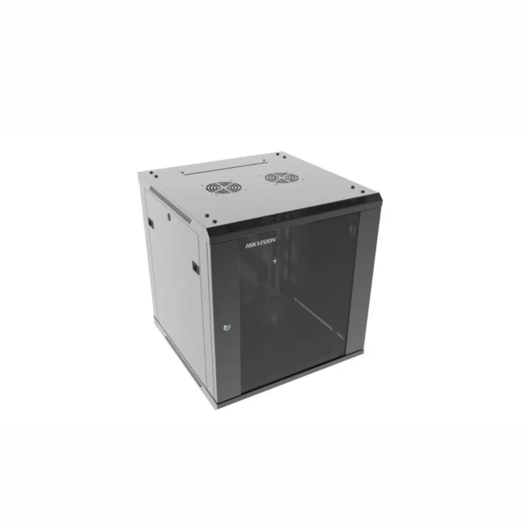 [D038074] Hikvision, DS-XS6612-S/B - Wall-mount Cabinet, 12U, 600x600mm