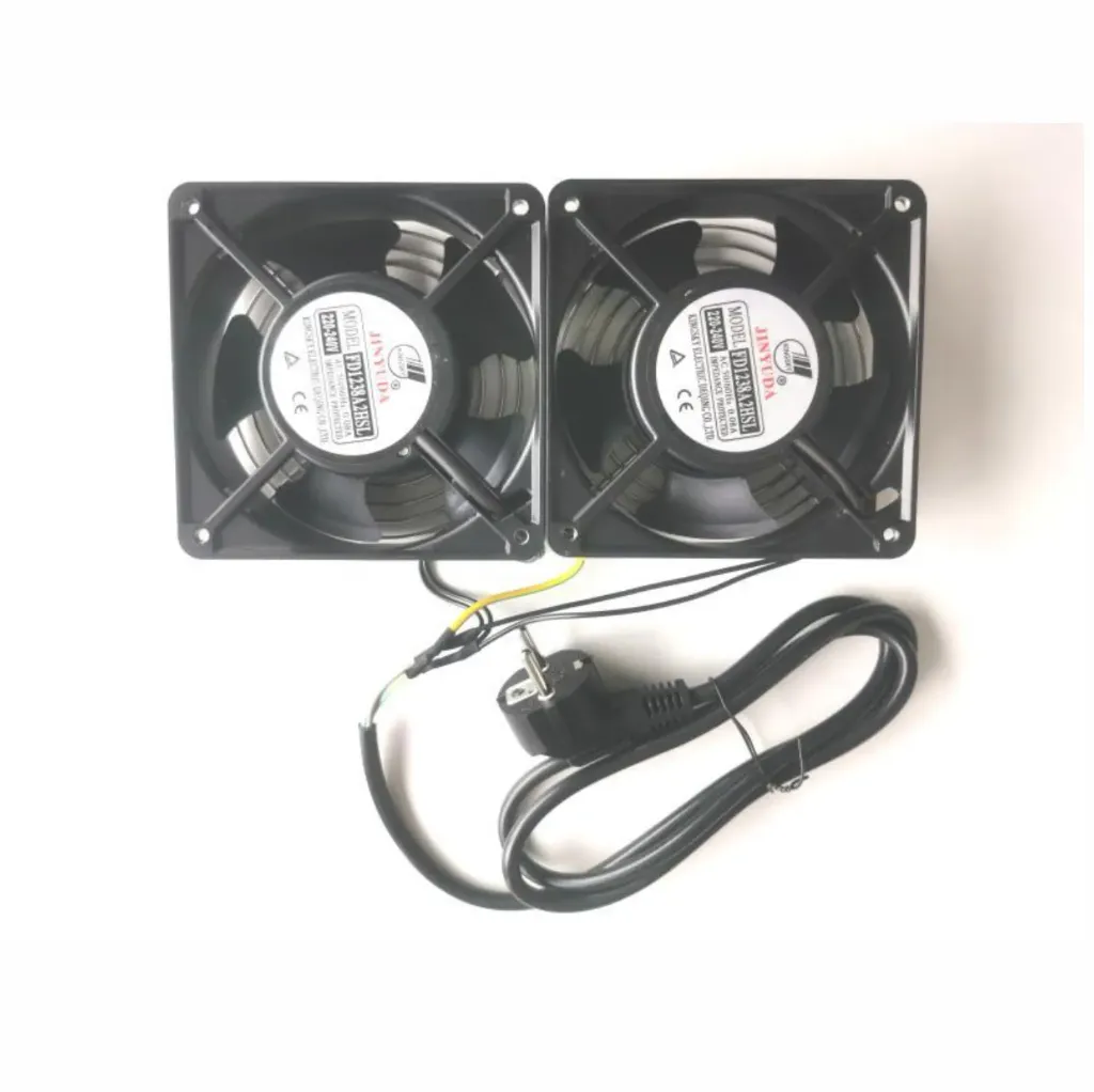 [D038094] Hikvision, FD1238A2 - Two-unit cabinet fan, European standard plug (220v)