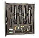 DLX-Flightcase, 2HE lade HD met schuim in-lay AMC iLive, 387mm diep, afsluitbaar, zwart