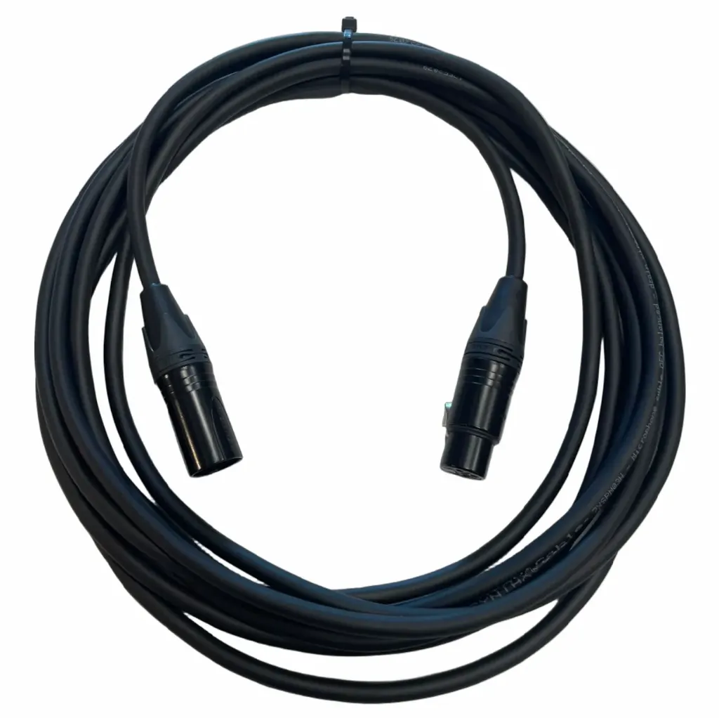 [D038329] DLX, Microfoon-kabel XLR 3-polig met Syntax & Neutrik | Zwart | 1,5m