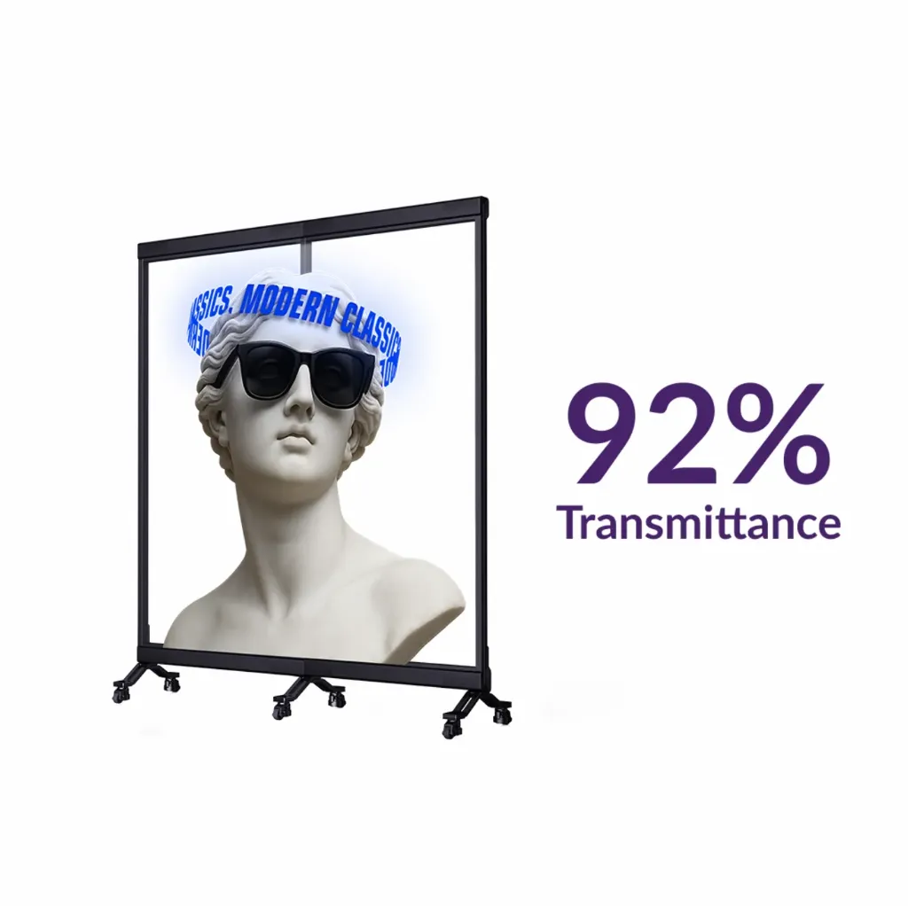 Allsee, TFSIDVLED-A1 - Transparant DV-LED Freestanding Totem (4500 cd/m2) - 1x1 Column