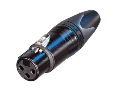 [D006677] Neutrik, NC3FXX-BAG - XLR kabeldeel 3 pin bus zwarte behuizing zilvercontacten XX