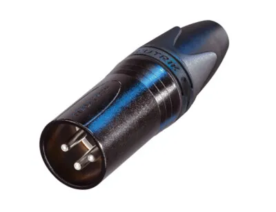 [D006700] Neutrik, NC3MXX-BAG - XLR kabeldeel 3 pin pen zwarte behuizing zilvercontacten XX