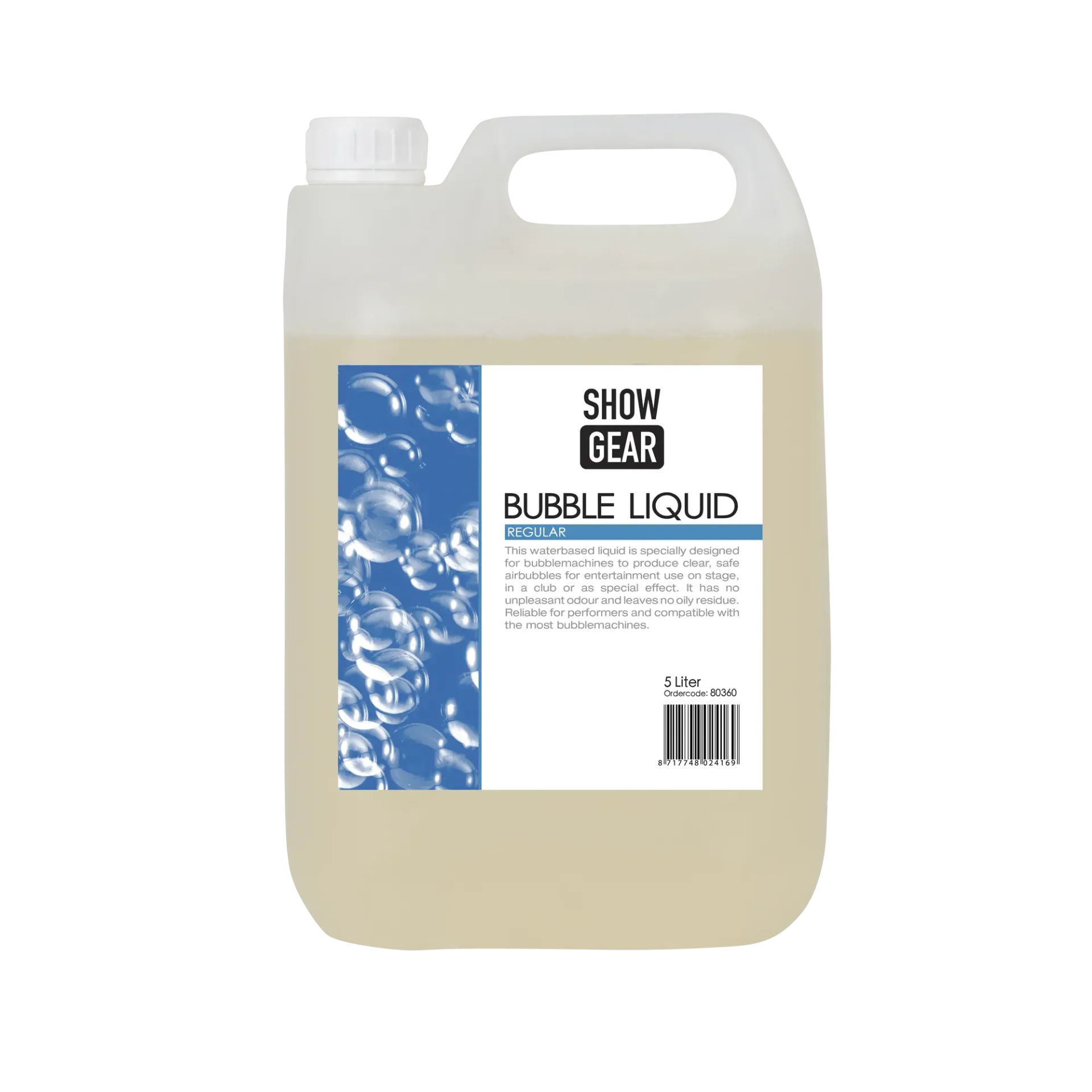 [D008659] SHOWGEAR, Bubble Liquid - 5 liter - klaar voor gebruik