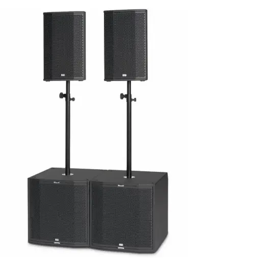[D029091] KS-Audio, SESSION-3.0 - Compact 3-way PA-system - 2xC-B18 subwoofer - 2xC-12 HDSP™ top module - Optional use C-W18 as additional subwoofers