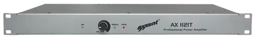 [D036190] Axxent, AX1121T 1-Channel-Amplifier 1x120W at 50/70/100V & 4ohms with XLR and pole terminals | 1HE