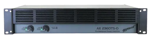 [D036199] Axxent, AX2360TS-D Amplifier with Dante input 2x360W at 70/100V and 4 Ohm
