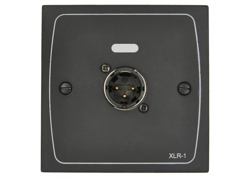 [D036238] Cloud, XLR-M1B - M1B XLR wall plate male Black