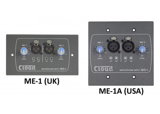 [D036248] Cloud, ME1B - Mic Ext Plate for DCM1 2x XLR + Volume - Black