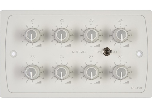 [D036272] Cloud, RL-1X8W - remote 8x volume 2 gang Wit