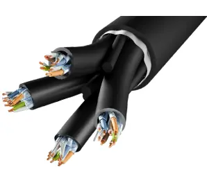 [D036614] Syntax® Hybrid Cable, 4x U/FTP CAT6A | 10 Gigabit Ethernet Class EA | ø 23,5 mm | Black