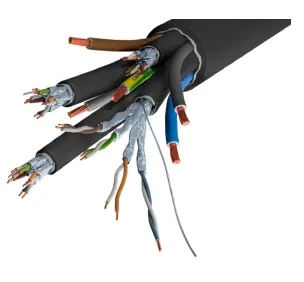 [D036617] Syntax® Hybrid Cable, 4x U/FTP CAT6A + Power 5 x 2,5mm² | 10 Gigabit Ethernet Class EA | ø 23,5 mm | Black